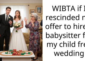 WIBTA if I rescinded my offer to hire a babysitter for my child free wedding