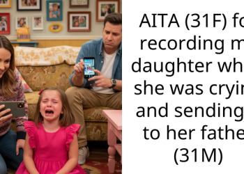 AITA (31F) for recording my daughter when she was crying and sending it to her father (31M)