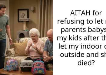 AITAH for refusing to let my parents babysit my kids after they let my indoor cat outside and she died?