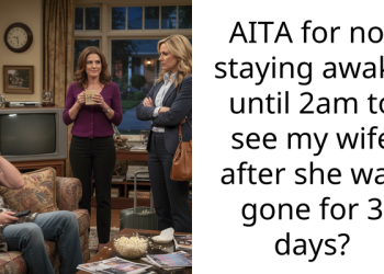 AITA for not staying awake until 2am to see my wife after she was gone for 3 days?