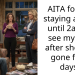 AITA for not staying awake until 2am to see my wife after she was gone for 3 days?