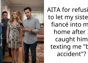 AITA for refusing to let my sister’s fiancé into my home after I caught him texting me “by accident”?