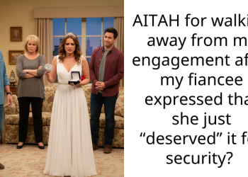 AITAH for walking away from my engagement after my fiancee expressed that she just “deserved” it for security?