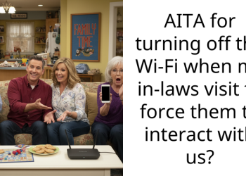 AITA for turning off the Wi-Fi when my in-laws visit to force them to interact with us?