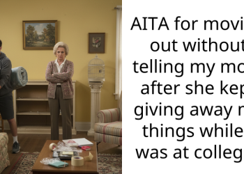 AITA for moving out without telling my mom after she kept giving away my things while I was at college?