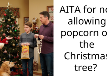 AITA for not allowing popcorn on the Christmas tree?