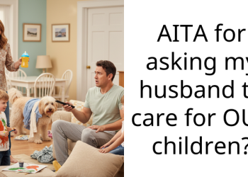 AITA for asking my husband to care for OUR children?