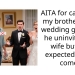 AITA for canceling my brother’s $4K wedding gift after he uninvited my wife but still expected me to come?