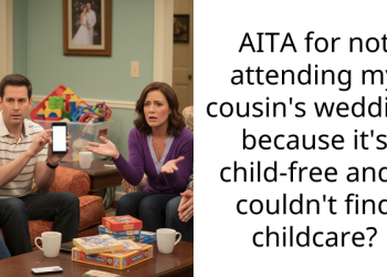 AITA for not attending my cousin’s wedding because it’s child-free and I couldn’t find childcare?