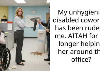 My unhygienic, disabled coworker has been rude to me. AITAH for no longer helping her around the office?