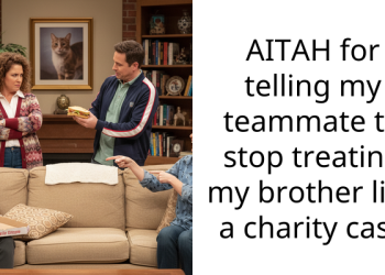 AITAH for telling my teammate to stop treating my brother like a charity case