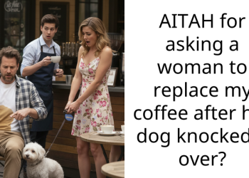AITAH for asking a woman to replace my coffee after her dog knocked it over?