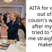 AITA for walking out of my cousin’s wedding after my mom tried to “make me straight” with makeup?