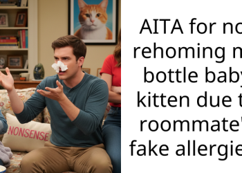 AITA for not rehoming my bottle baby kitten due to roommate’s fake allergies?