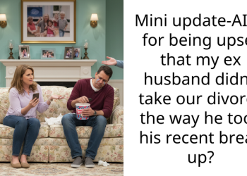 Mini update-AITA for being upset that my ex husband didn’t take our divorce the way he took his recent break up?