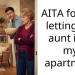 AITA for not letting my aunt into my apartment