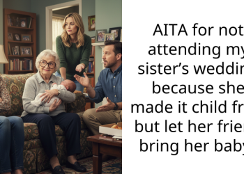 AITA for not attending my sister’s wedding because she made it child free, but let her friend bring her baby?