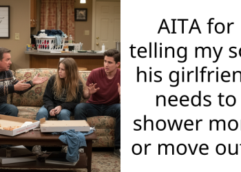 AITA for telling my son his girlfriend needs to shower more or move out ?