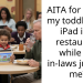 AITA for giving my toddler the iPad in a restaurant while my in-laws judged me?