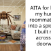 AITA for letting my human roommate walk into a spiderweb I built right across the doorway?