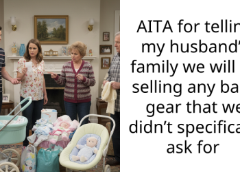 AITA for telling my husband’s family we will be selling any baby gear that we didn’t specifically ask for