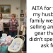 AITA for telling my husband’s family we will be selling any baby gear that we didn’t specifically ask for