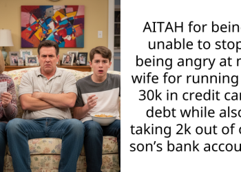 AITAH for being unable to stop being angry at my wife for running up 30k in credit card debt while also taking 2k out of our son’s bank account?