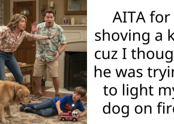 AITA for shoving a kid cuz I thought he was trying to light my dog on fire