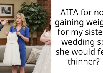 AITA for not gaining weight for my sisters wedding so she would feel thinner?