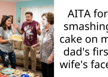 AITA for smashing cake on my dad’s first wife’s face?