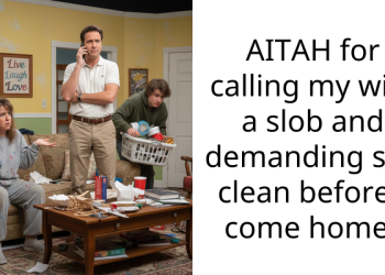AITAH for calling my wife a slob and demanding she clean before I come home?