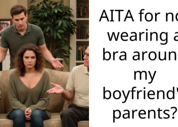 AITA for not wearing a bra around my boyfriend’s parents?