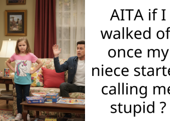 AITA if I walked off once my niece started calling me stupid ?