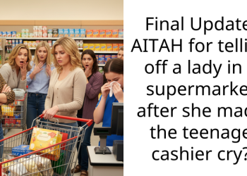 Final Update: AITAH for telling off a lady in a supermarket after she made the teenage cashier cry?