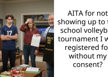 AITA for not showing up to the school volleyball tournament I was registered for without my consent?