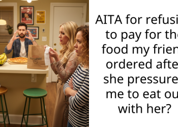 AITA for refusing to pay for the food my friend ordered after she pressured me to eat out with her?
