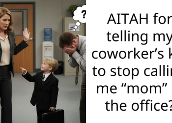 AITAH for telling my coworker’s kid to stop calling me “mom” in the office?