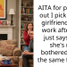 AITA for pointing out I pick up my girlfriend from work after she just says that she’s not bothered to do the same for me?
