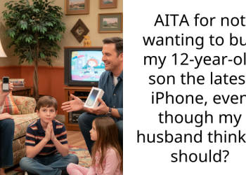 AITA for not wanting to buy my 12-year-old son the latest iPhone, even though my husband thinks I should?