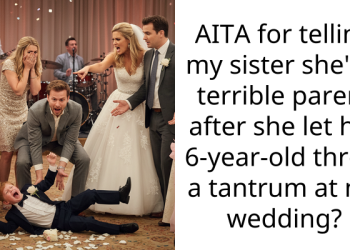 AITA for telling my sister she’s a terrible parent after she let her 6-year-old throw a tantrum at my wedding?