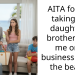 AITA for not taking my daughter’s brother with me on a business trip to the beach?