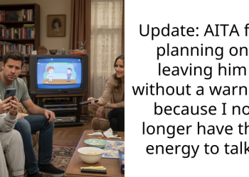 Update: AITA for planning on leaving him without a warning because I no longer have the energy to talk?