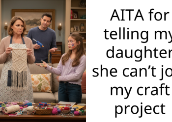 AITA for telling my daughter she can’t join my craft project