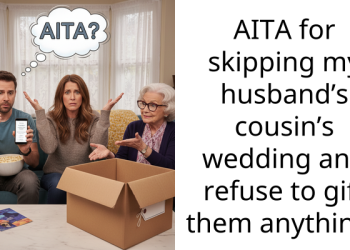 AITA for skipping my husband’s cousin’s wedding and refuse to gift them anything?