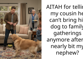 AITAH for telling my cousin he can’t bring his dog to family gatherings anymore after it nearly bit my nephew?