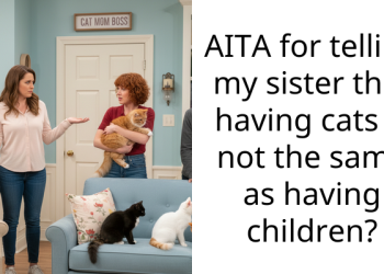 AITA for telling my sister that having cats is not the same as having children?