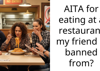 AITA for eating at a restaurant my friend is banned from?