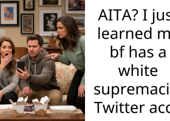 AITA? I just learned my bf has a white sup*****ist Twitter acct.