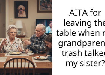 AITA for leaving the table when my grandparents trash talked my sister?
