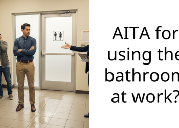AITA for using the bathroom at work?